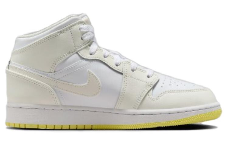 Баскетбольные кроссовки Air 1 Vintage GS Jordan, белый/желтый — фото 2