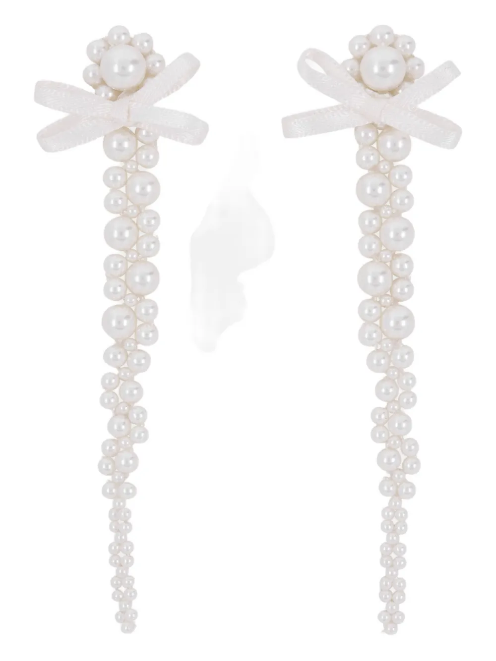 

Серьги-капельки с жемчужным бантом Simone Rocha, нейтральный