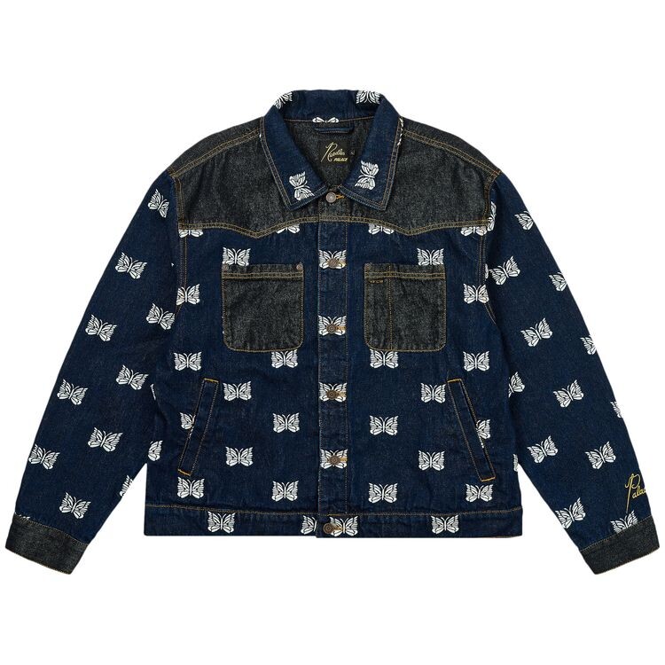 

Куртка Palace x Needles Western Denim Jacket Indigo, синий