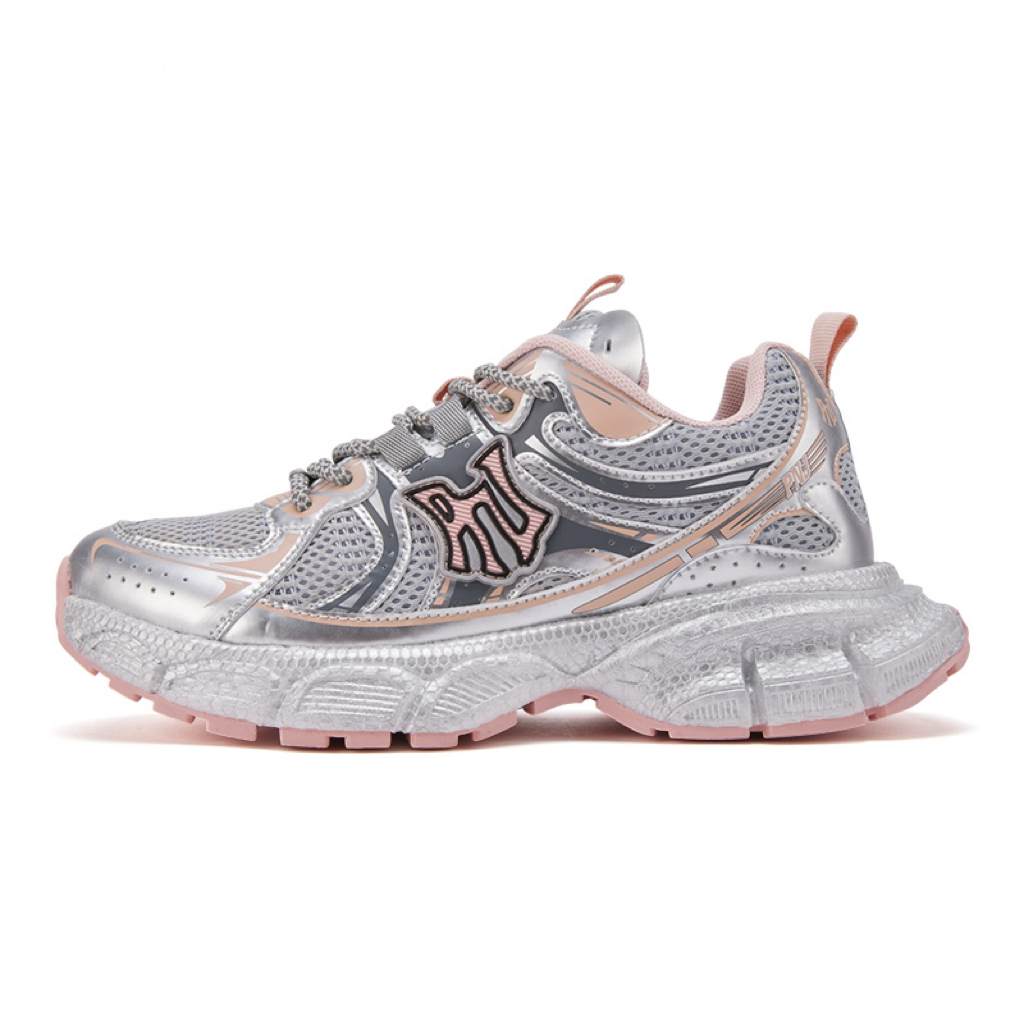 

Pnj Низкие массивные кроссовки унисекс серебристо-розовые, цвет Silver/Pink