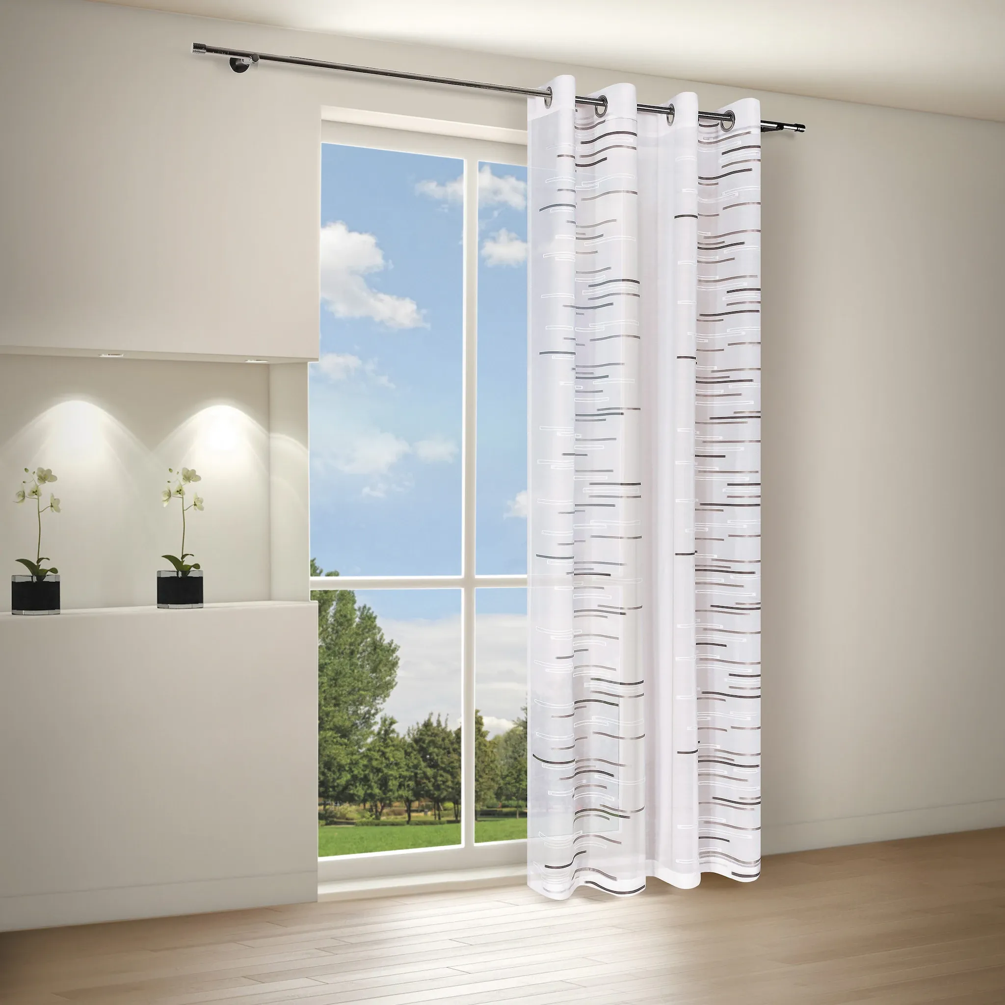 

Штора Happy Home «LORNA», (1 шт.), ВxШ: 245x140, антрацит