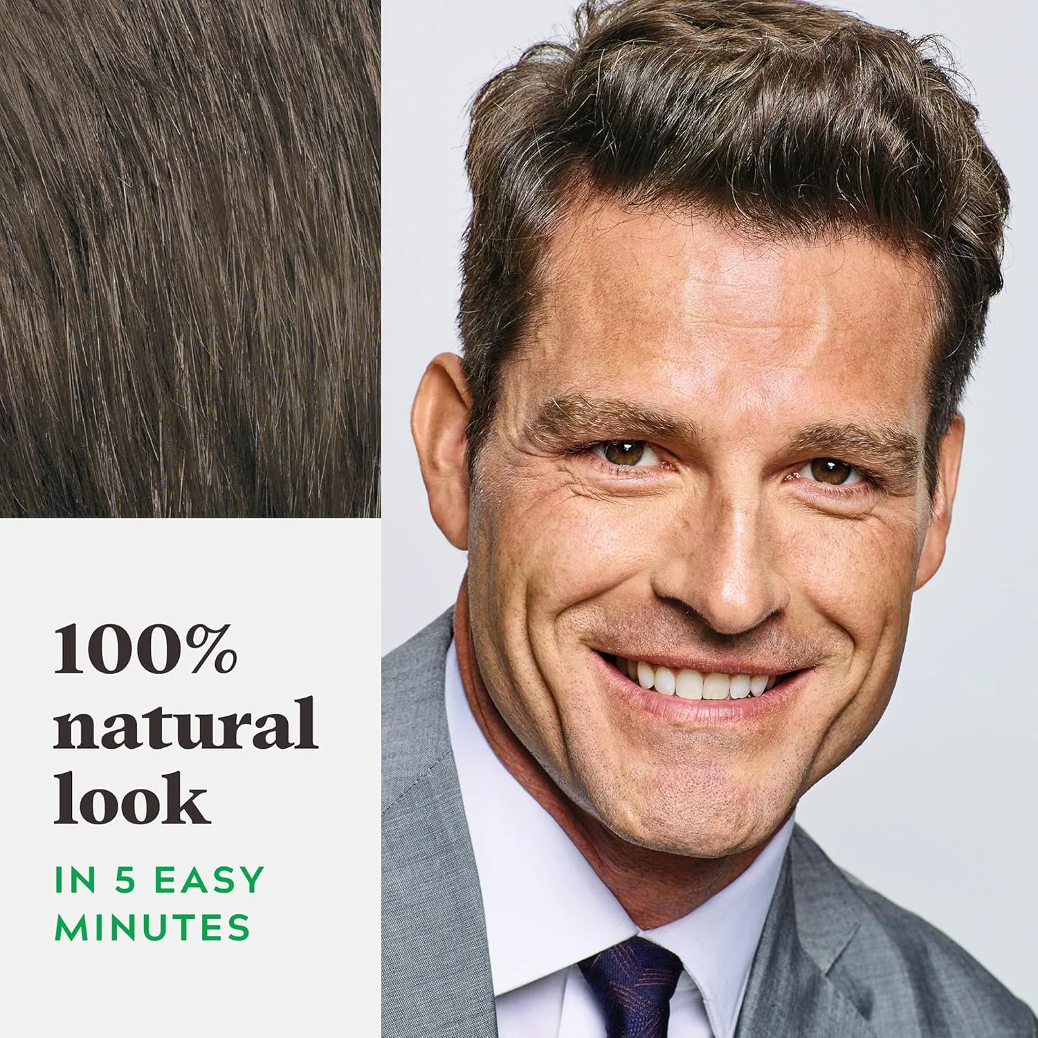 Just For Men Shampoo-In Color (бывшая Original Formula), краска для волос с кератином и витамином E для укрепления волос - Medium-Dark Brown, H-40, 2 шт 1 шт. (2 шт.), Med-Dark Brown H-40 — фото 4
