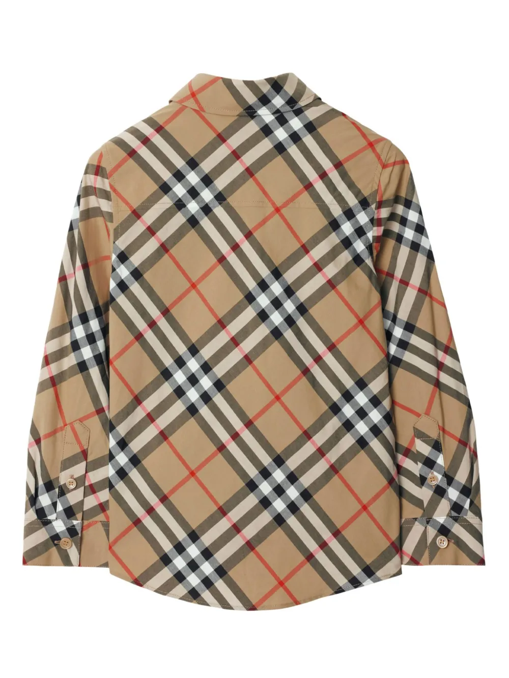Рубашка в клетку Vintage Check BURBERRY KIDS, коричневый — фото 2