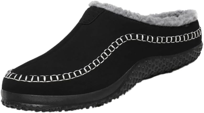 

Мужские домашние/хлопковые тапочки большого размера с утеплителем и противоскользящей подошвой- легкие и комфортные Fmshi, черный