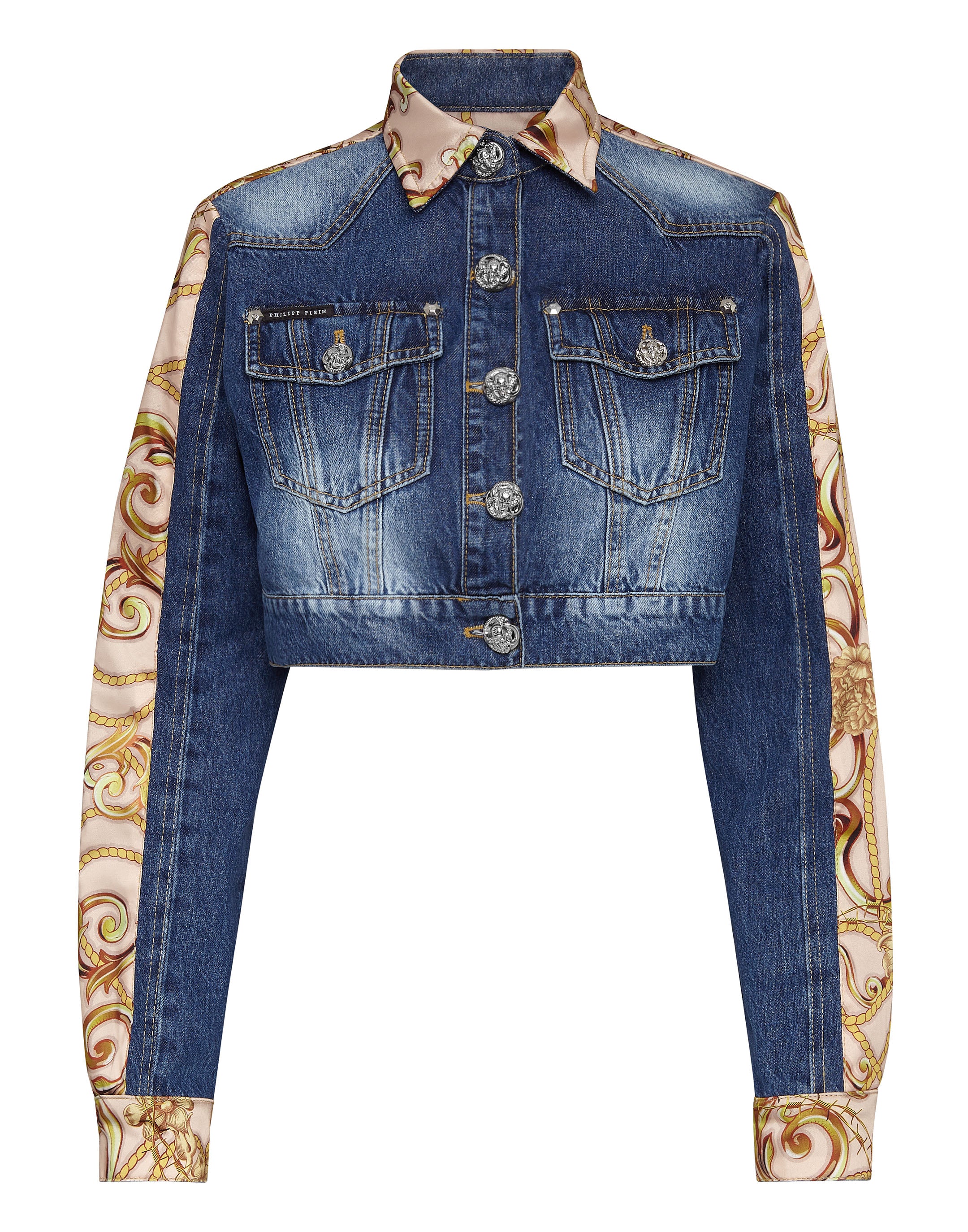 

Укороченная джинсовая куртка New Baroque PHILIPP PLEIN, цвет new baroque blue