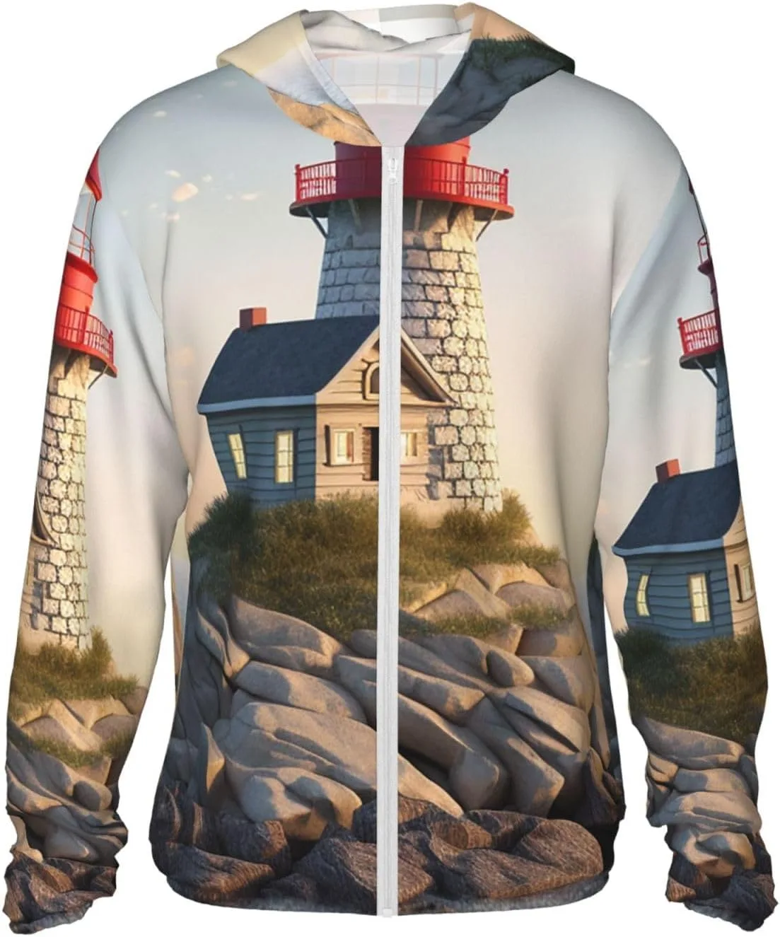 

Мужская толстовка с капюшоном UPF 50+ на молнии FHEBNDS