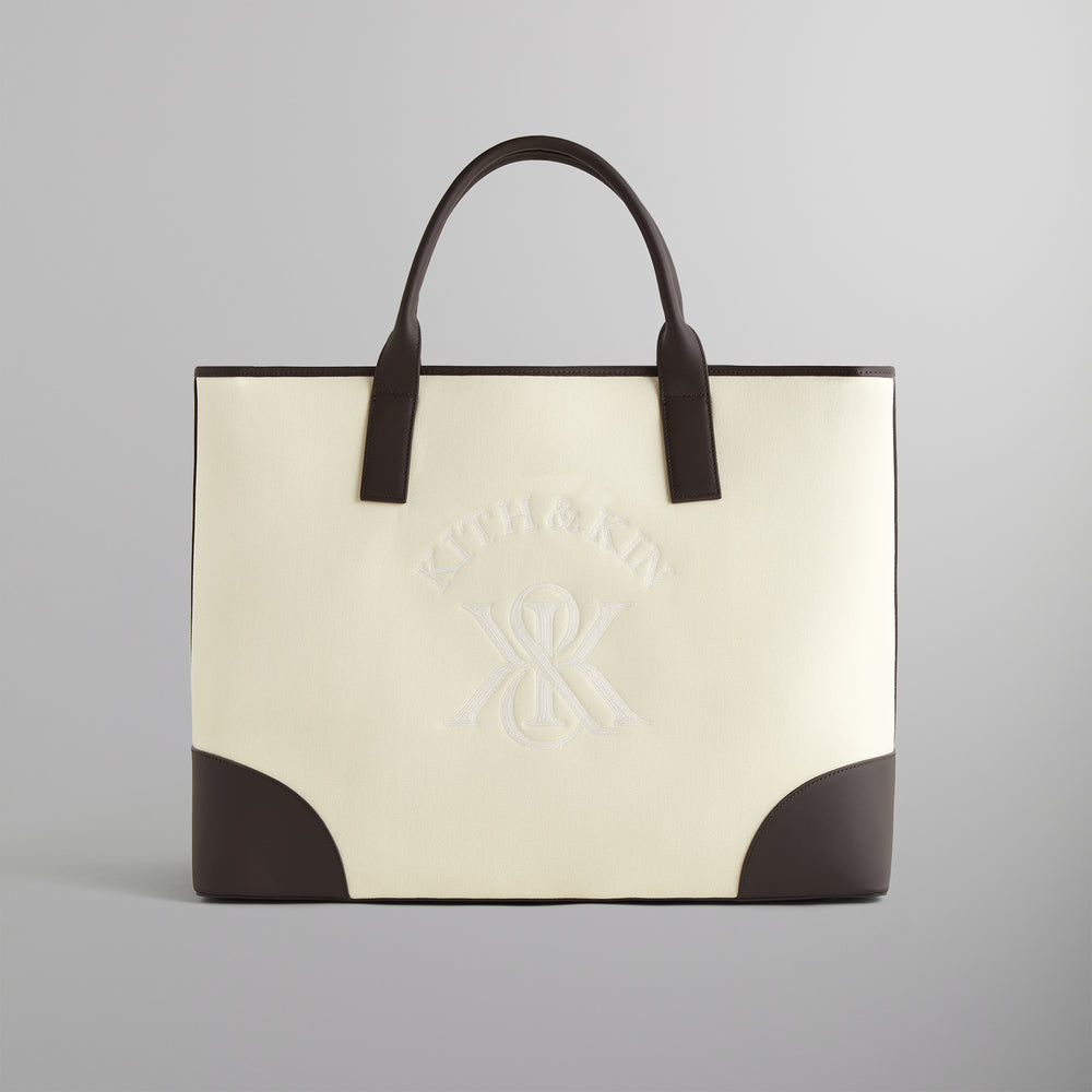 

Сумка Kith Leather Trimmed Canvas Tote, цвет Sandrift