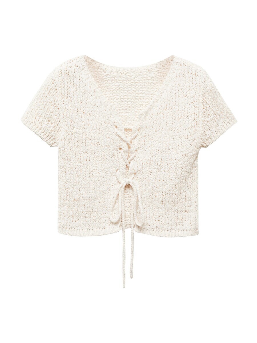 

Вязаный топ MANGO Knitted Top Mauri, белый