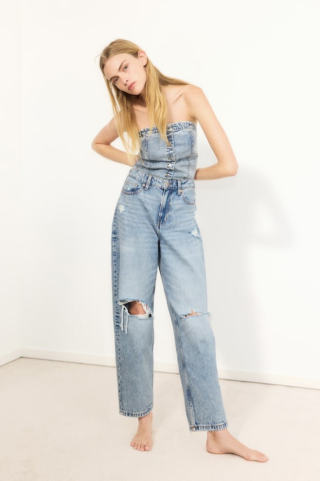

Джинсы Barrel High H&M, голубой