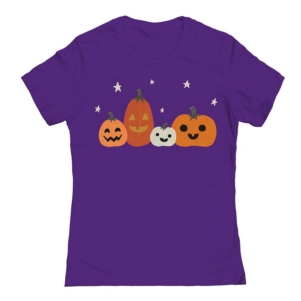 

Футболка Junior's Pumpkin Friends с рисунком Хэллоуина, цвет Purple Rush