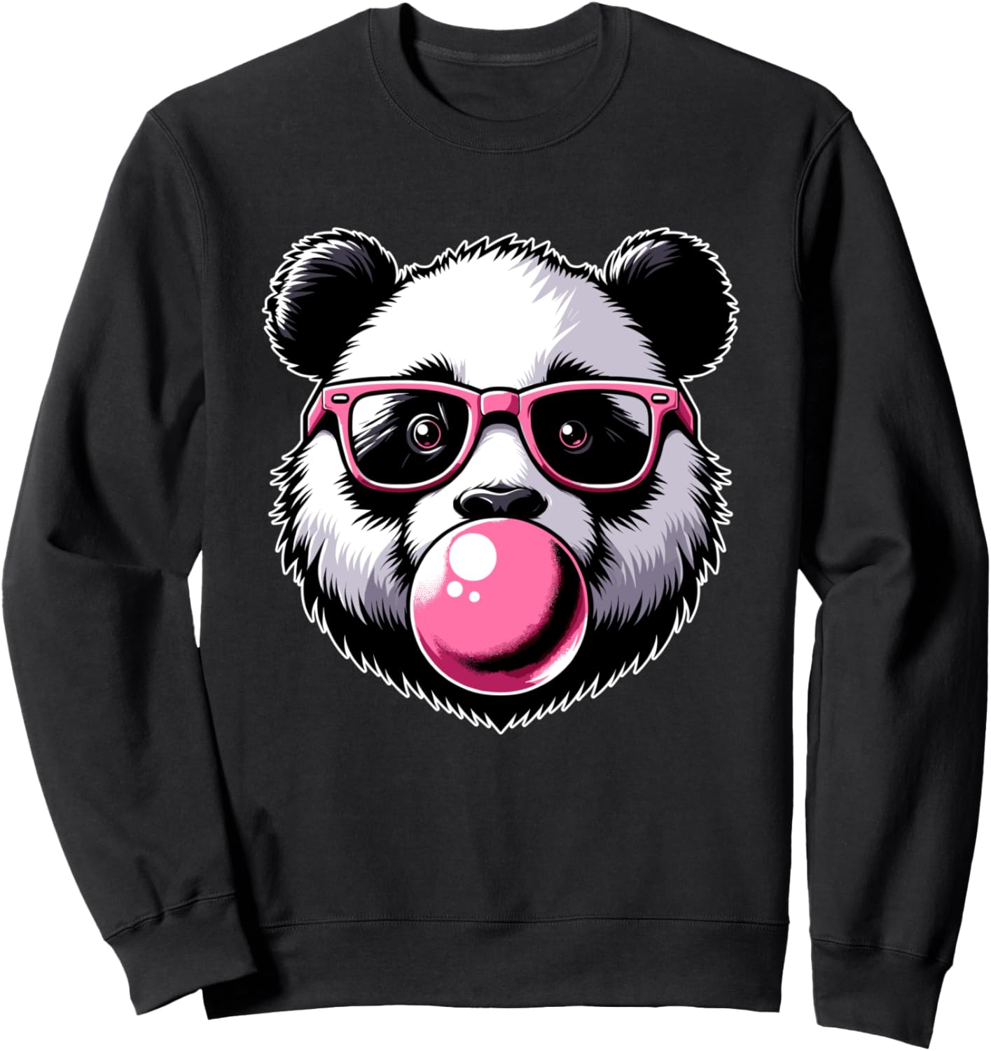 

Толстовка, Крутая панда в очках, жевательной резинке и толстовке с изображением мордочки панды Panda Bear Lover Animal Gifts F. Girls Kids Women, черный