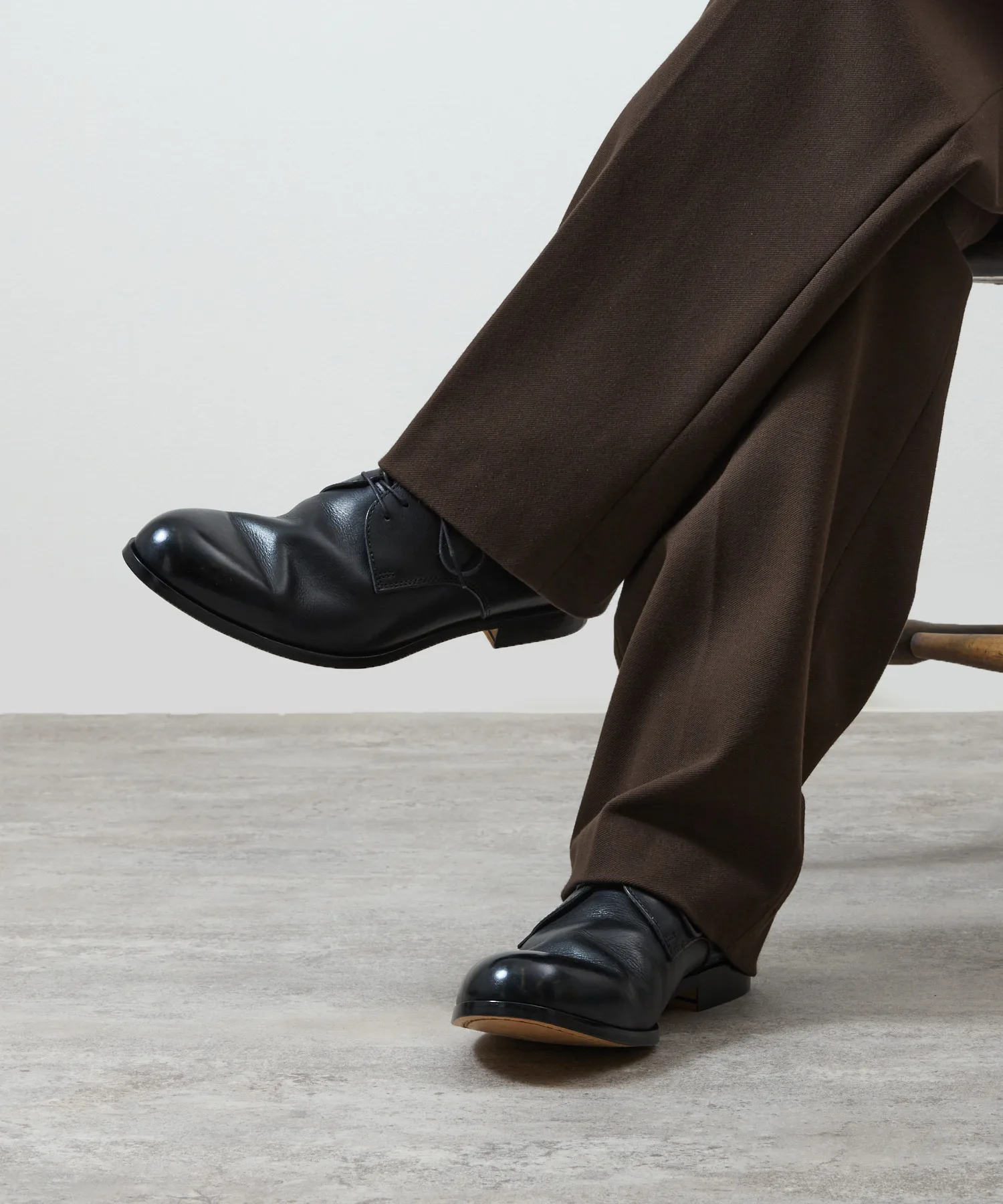 Мужские туфли Derby Plain Toe из натуральной кожи PADRONE PU7358-2001 темно-коричневые — фото 2