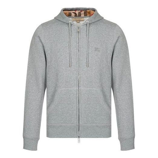 

Толстовка classic hooded long sleeves jacket gray Burberry, серый