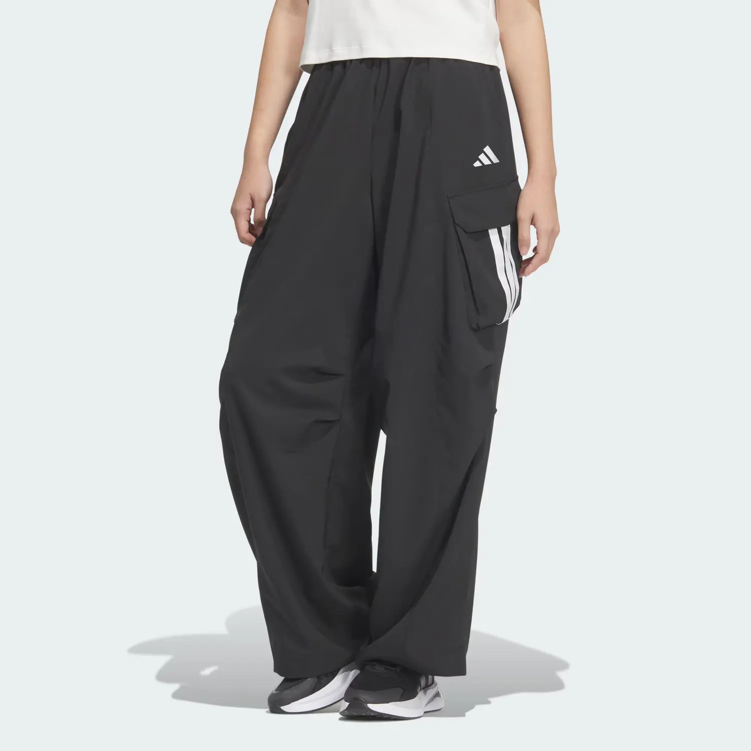 Adidas Брюки карго climacool woven tracksuit bottoms женские black — фото 3