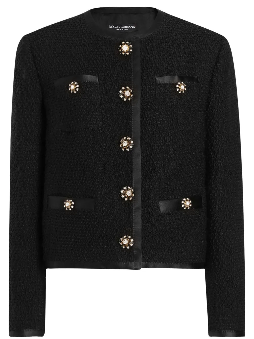 

Вязаный жакет DOLCE & GABBANA, черный