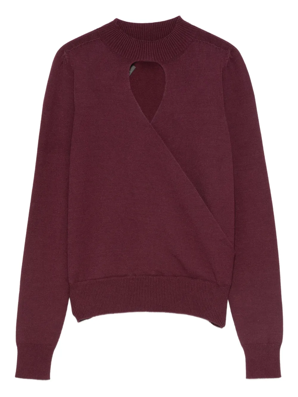 

Свитер с вырезом TWINSET, фиолетовый
