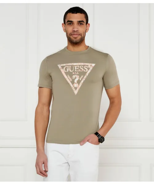 

Футболка Slim fit Guess Jeans, зеленый