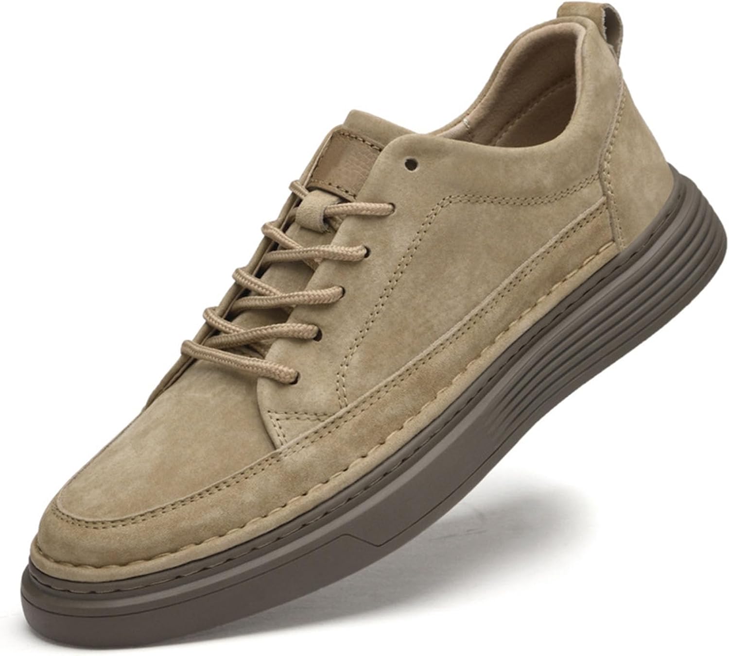 

Мужские кожаные ретро кроссовки на плоской подошве, классические модные деловые оксфордские кроссовки, удобные и нескользящие обувные для ходьбы Myallfeet, хаки