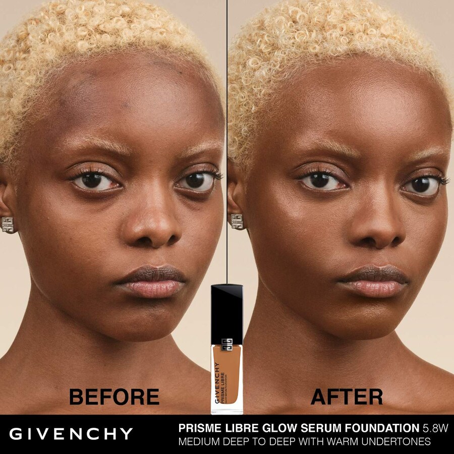 Тональная основа Prisme Libre Glow Serum с эффектом разглаживания и естественным финишем Givenchy, 1 oz /30 ml, 5.8W — фото 2