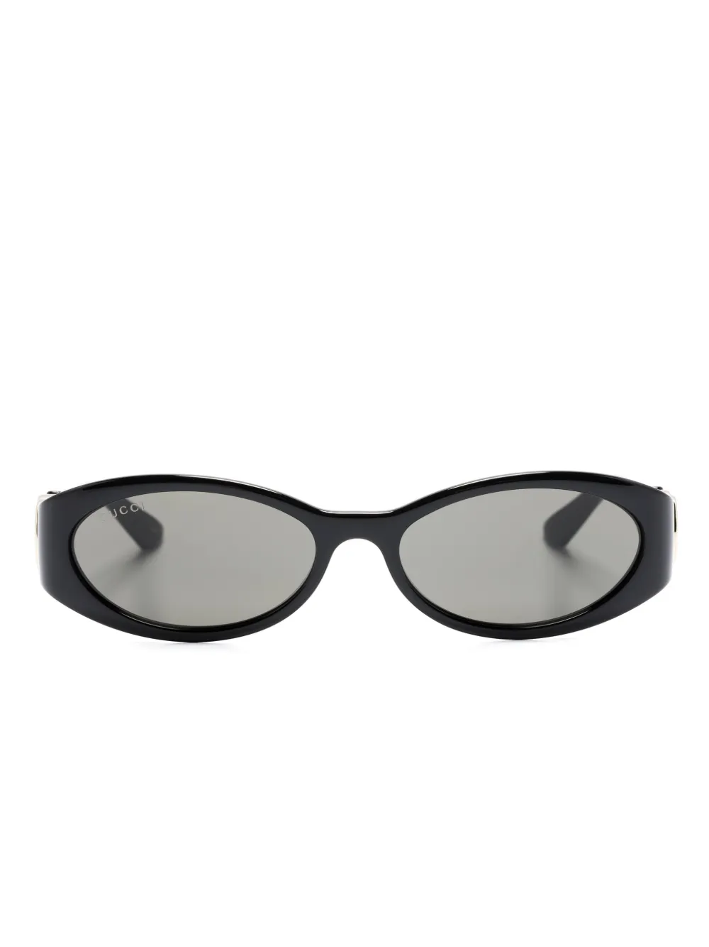 

Солнцезащитные очки в овальной оправе Gucci Eyewear, черный