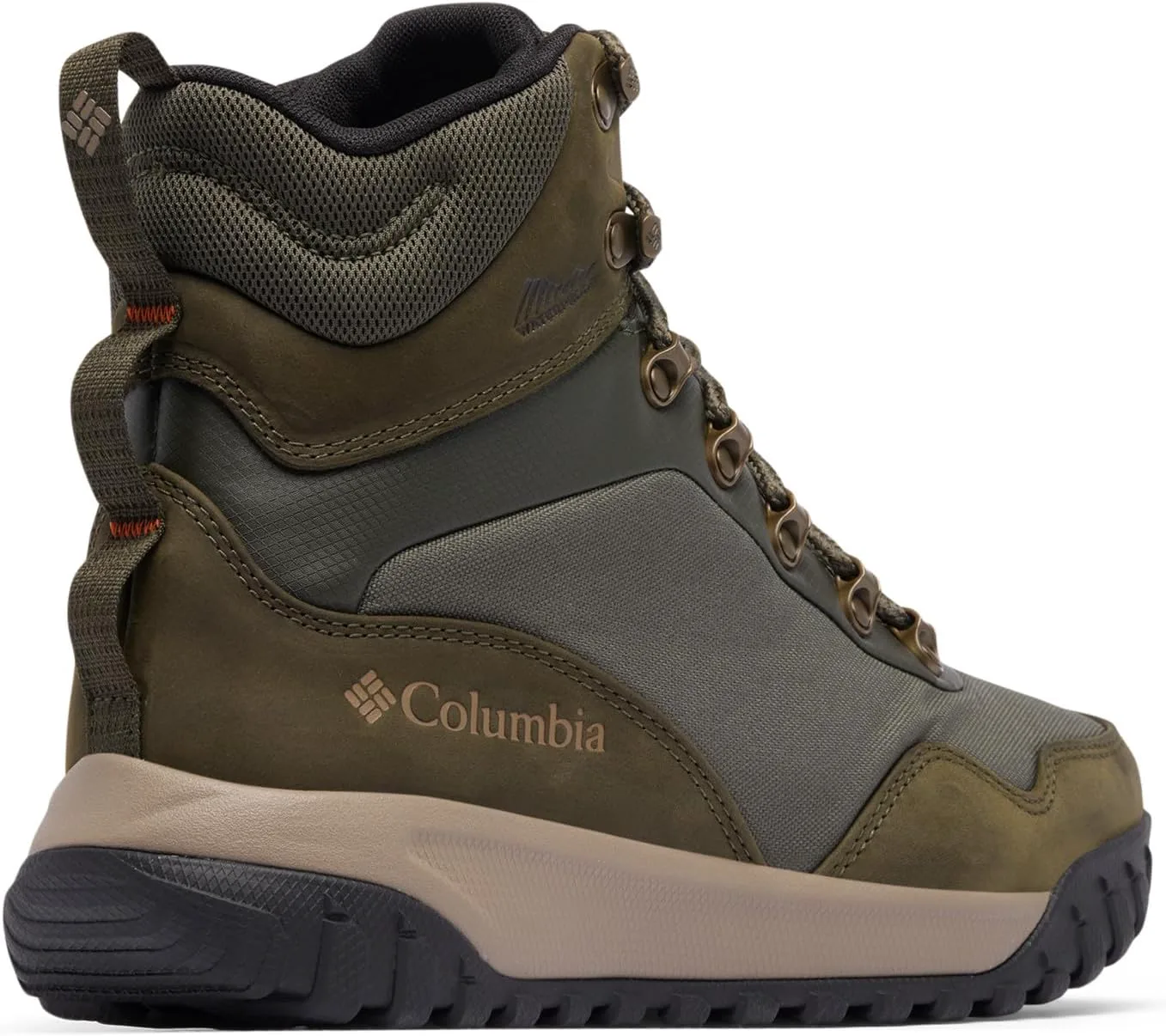 Мужские походные ботинки Columbia Burnsider Omni-Heat Infinity, темно-оливково-оранжевый — фото 3
