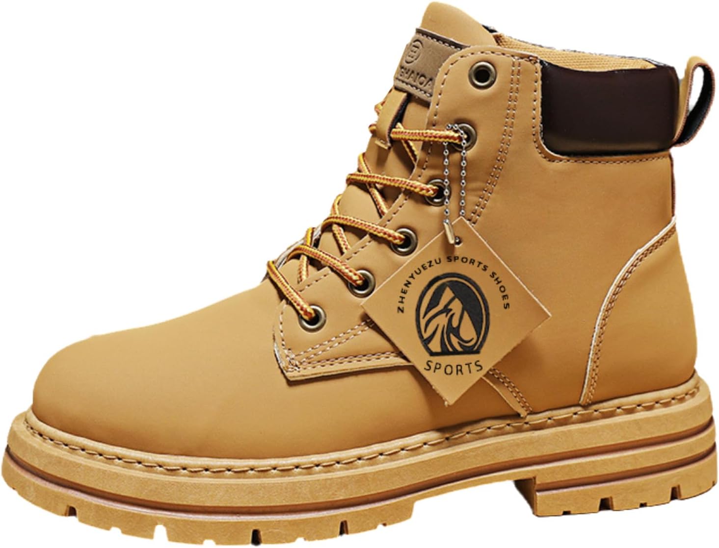 

Мужские модные мотоциклетные ботинки, мужские ботинки на щиколотку, водонепроницаемые походные ботинки Generic, желтый