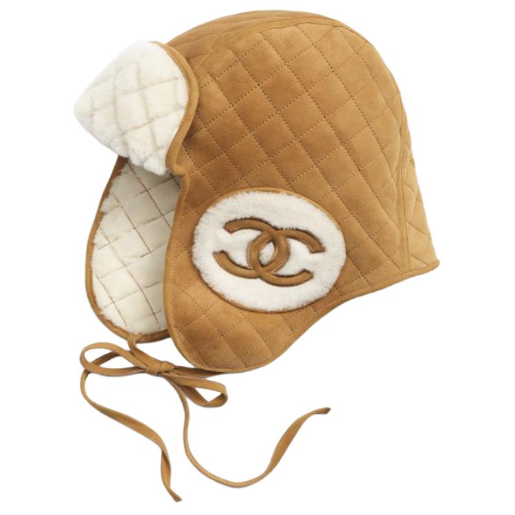 Шапки и кепки из овчины унисекс бежевые CHANEL — фото 4