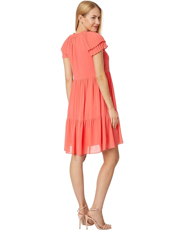 

Платье Vince Camuto Chiffon Pleated Sleeve Float Dress, цвет Mango