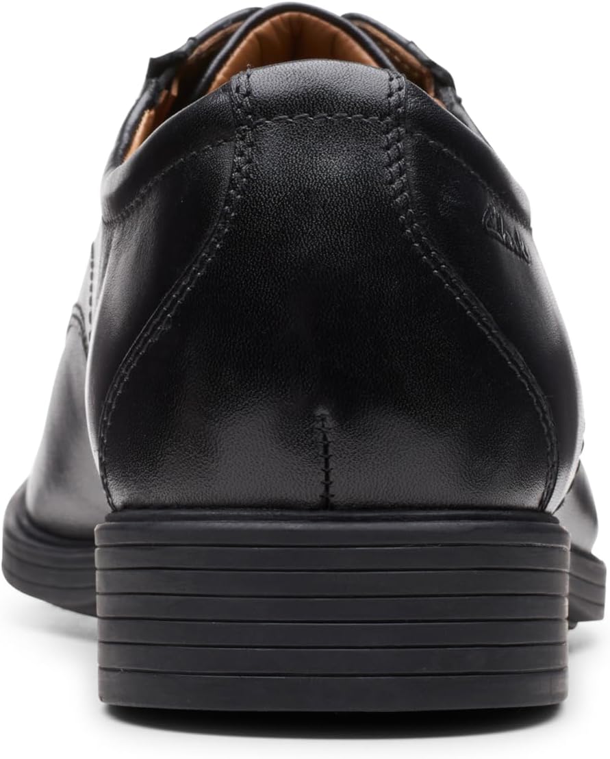 Мужские кожаные туфли Clarks Weedon Plain на шнуровке, черный — фото 3