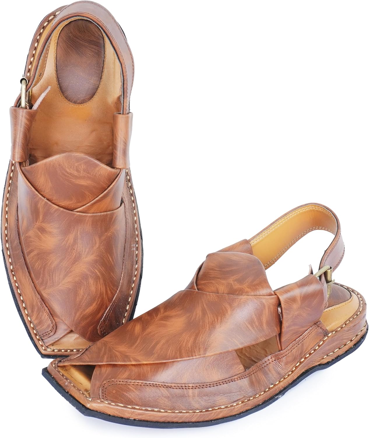 

Мужские премиальные черные сандалии из натуральной коровьей кожи - комфортная летняя обувь с двойной подошвой Iii-Fashions