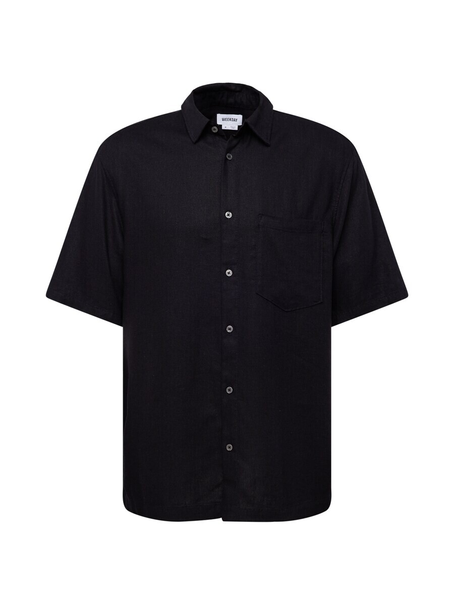 

Повседневная рубашка WEEKDAY Comfort fit Button Up Shirt, черный
