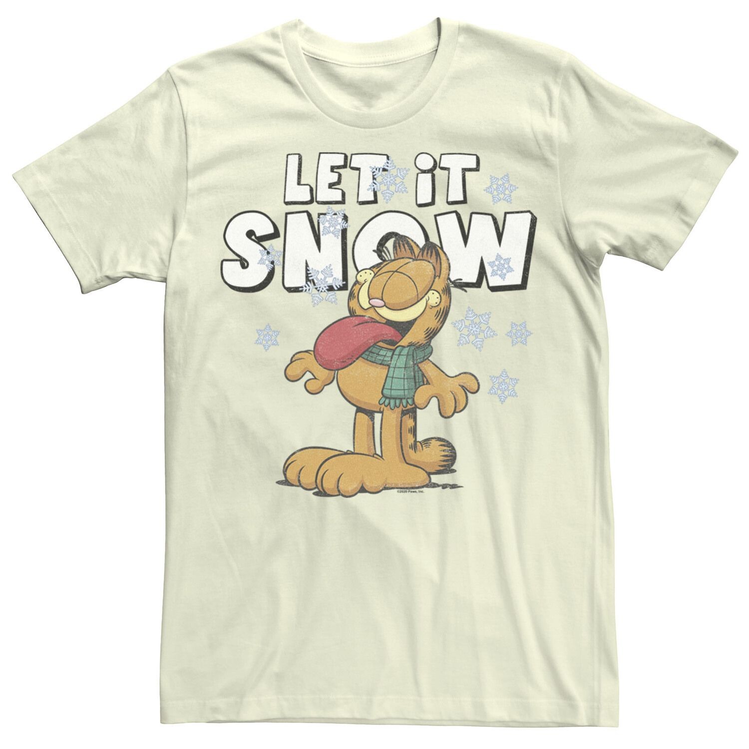 

Мужская футболка с надписью Garfield Let It Snow Licensed Character