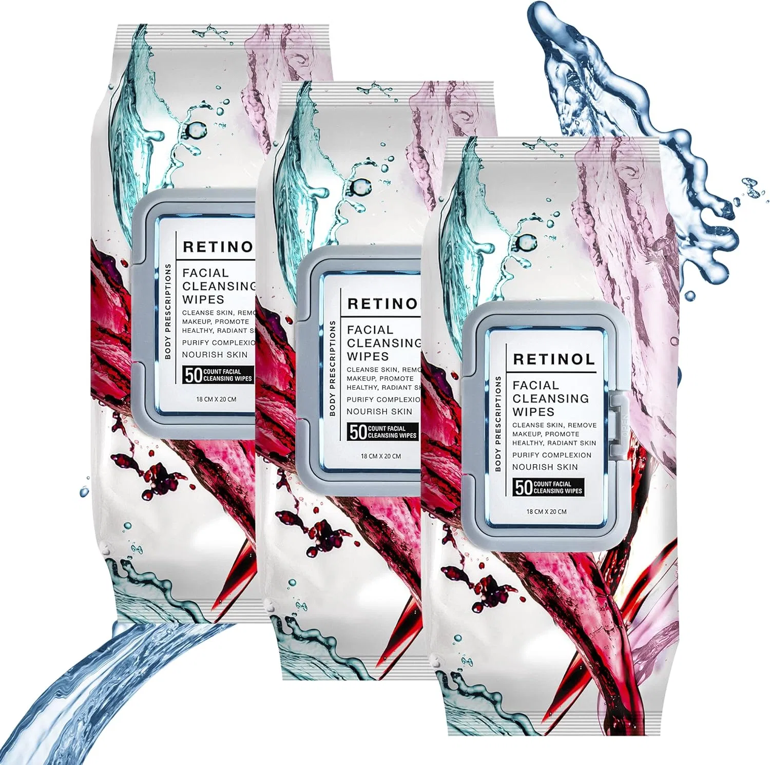 Средство для снятия макияжа Body Prescriptions — Салфетки для снятия макияжа с ретинолом , 3 упаковки по