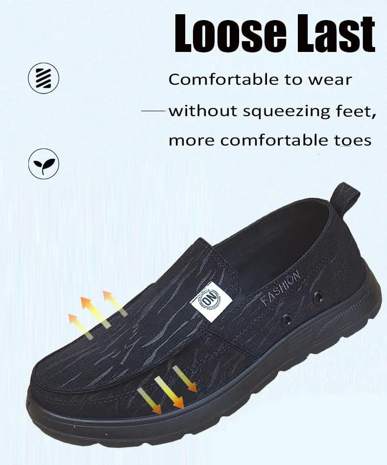 

Мужские дышащие слипоны из холщовой ткани, легкие повседневные туфли, удобные лодочные туфли для улицы с нескользящей мягкой подошвой, обувь «для папы» DESESE, серый