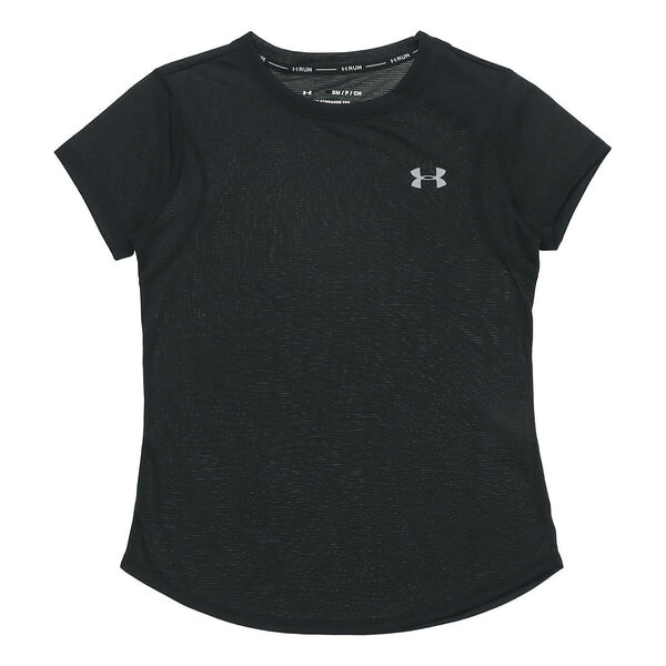 

Футболка streaker running sports short sleeve black Under Armour, черный