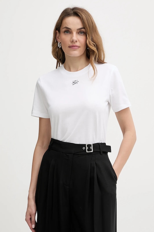 

Футболка KL ESSENTIAL из хлопка Karl Lagerfeld, белый