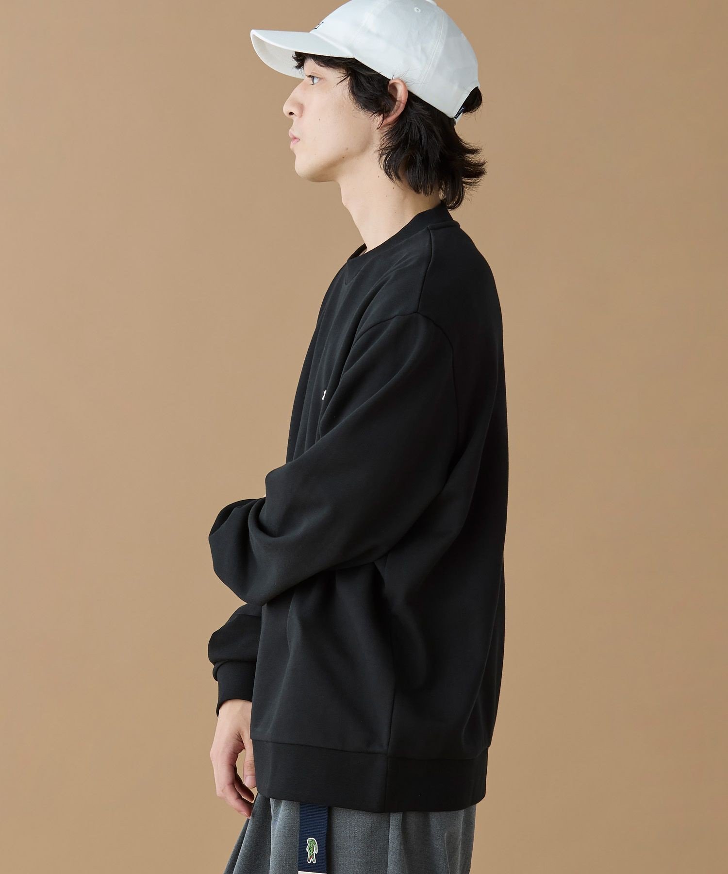 Обычная толстовка с круглым вырезом LACOSTE, Black — фото 3