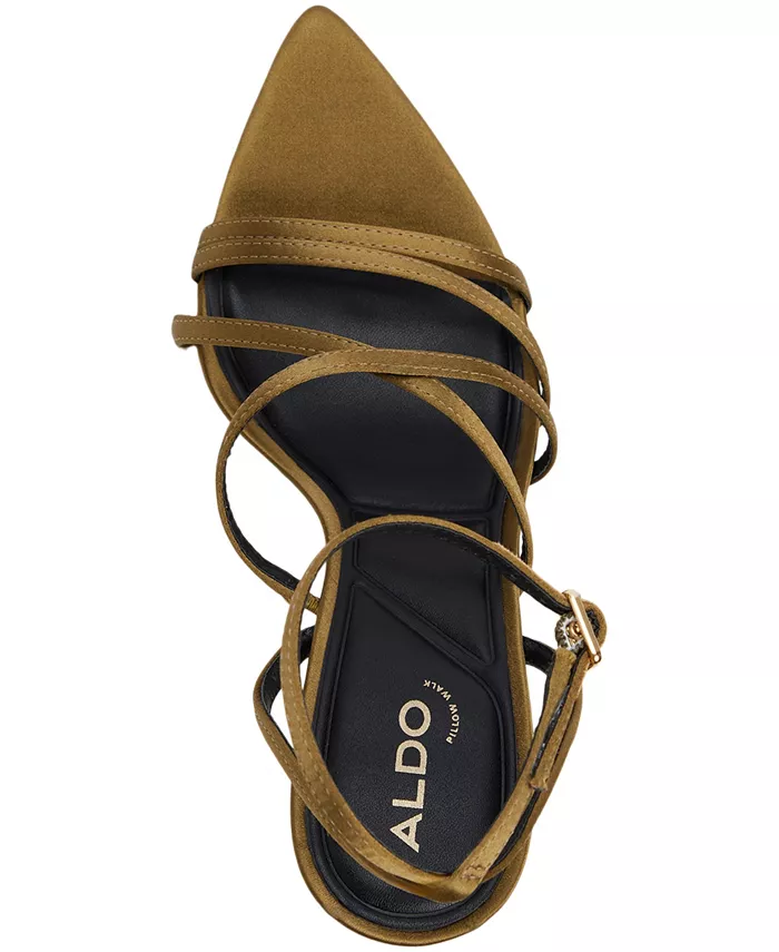 Женские босоножки Solania на каблуке с ремешками ALDO, зеленый — фото 3