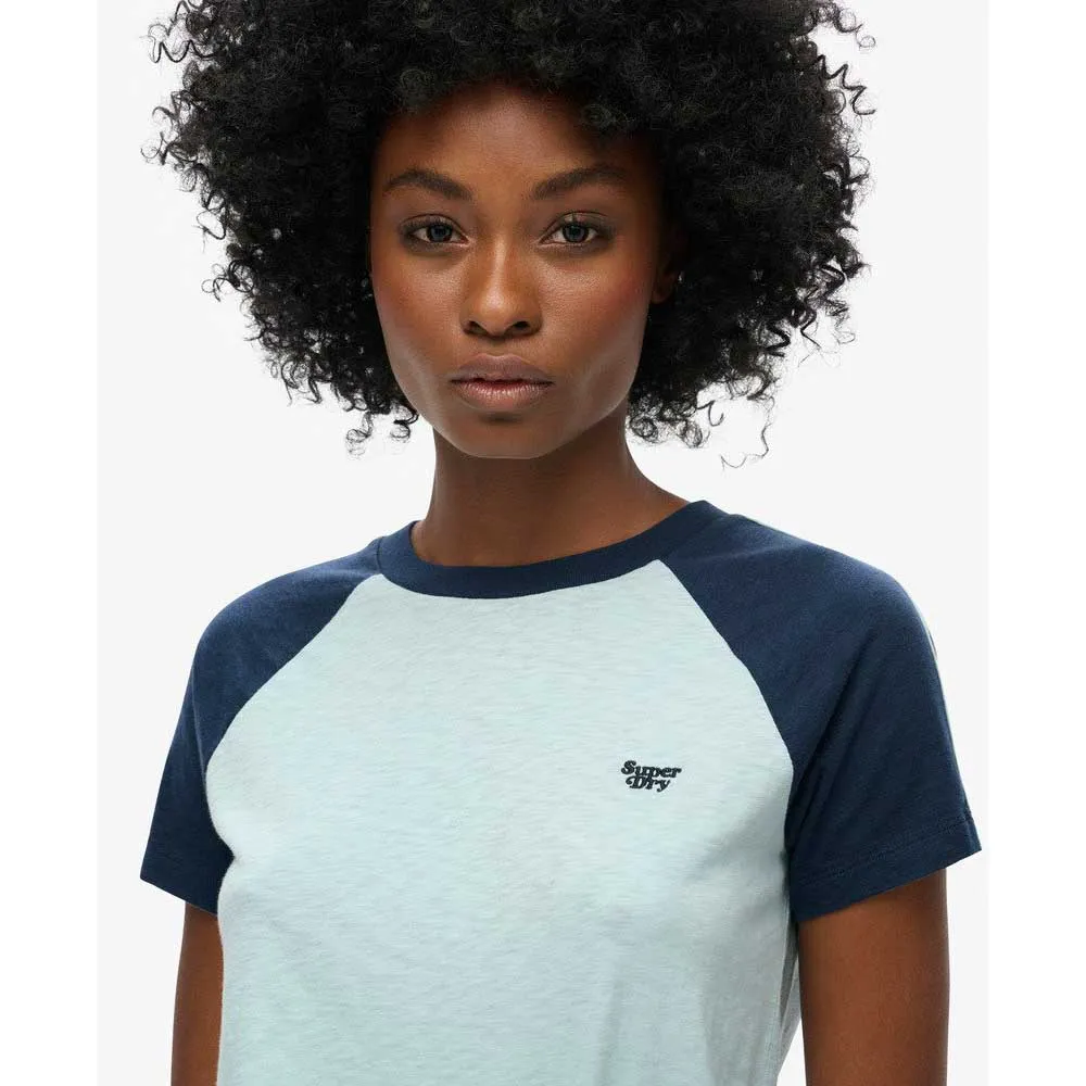 Футболка с коротким рукавом Superdry Essential Logo Slub Retro, синий — фото 4