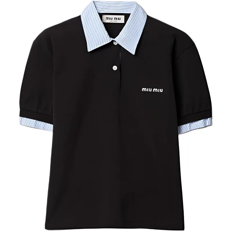 

SS26 Polo Shirt Women's MIU MIU, черный