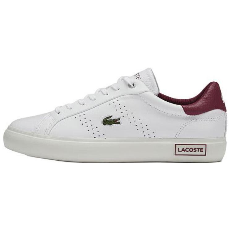 

Кроссовки LACOSTE Skateboarding Shoes Women's Low-top White/Red, белый/красный