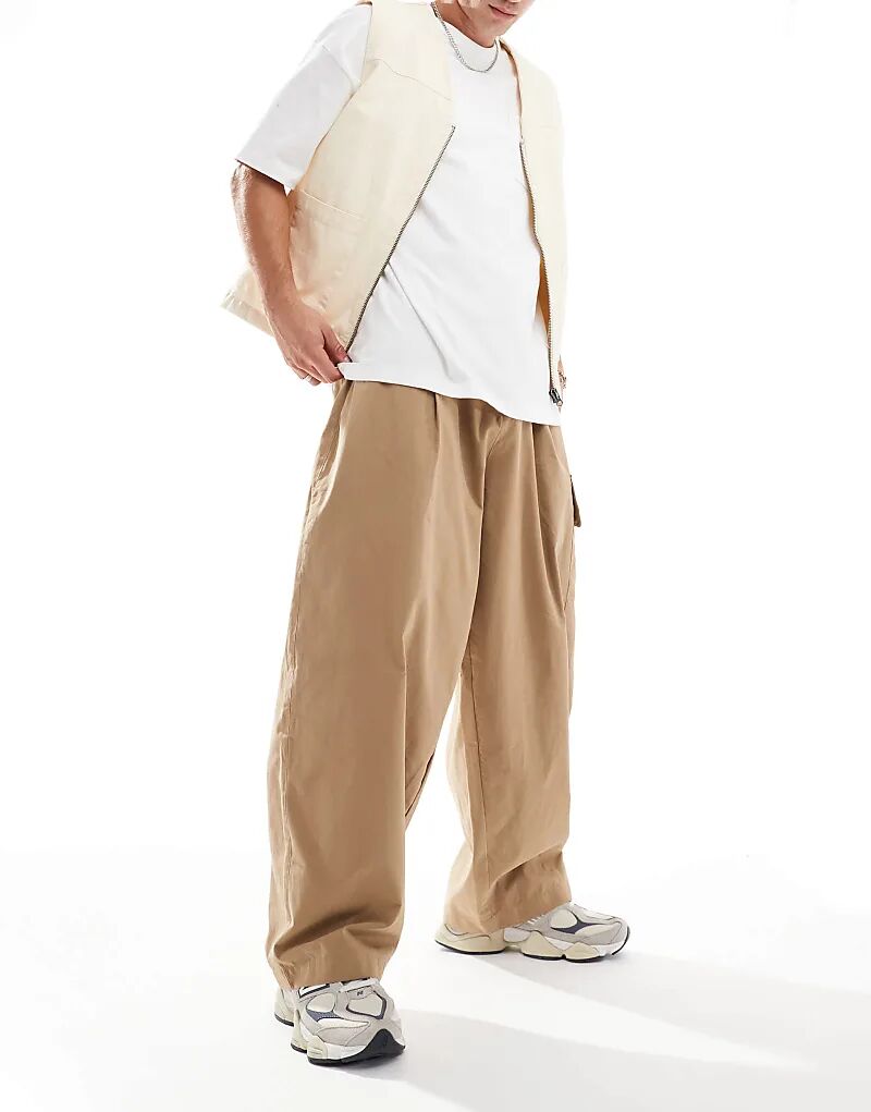 

Брюки-карго ball fit цвета загар ASOS DESIGN