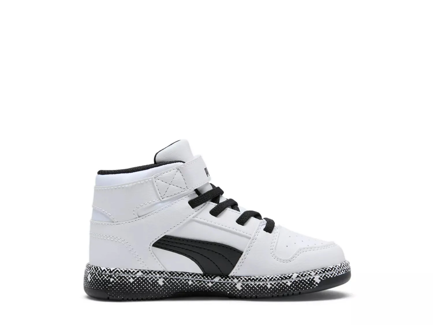 Кроссовки Puma Rebound Layup Halftone — детские, белые/черные — фото 2