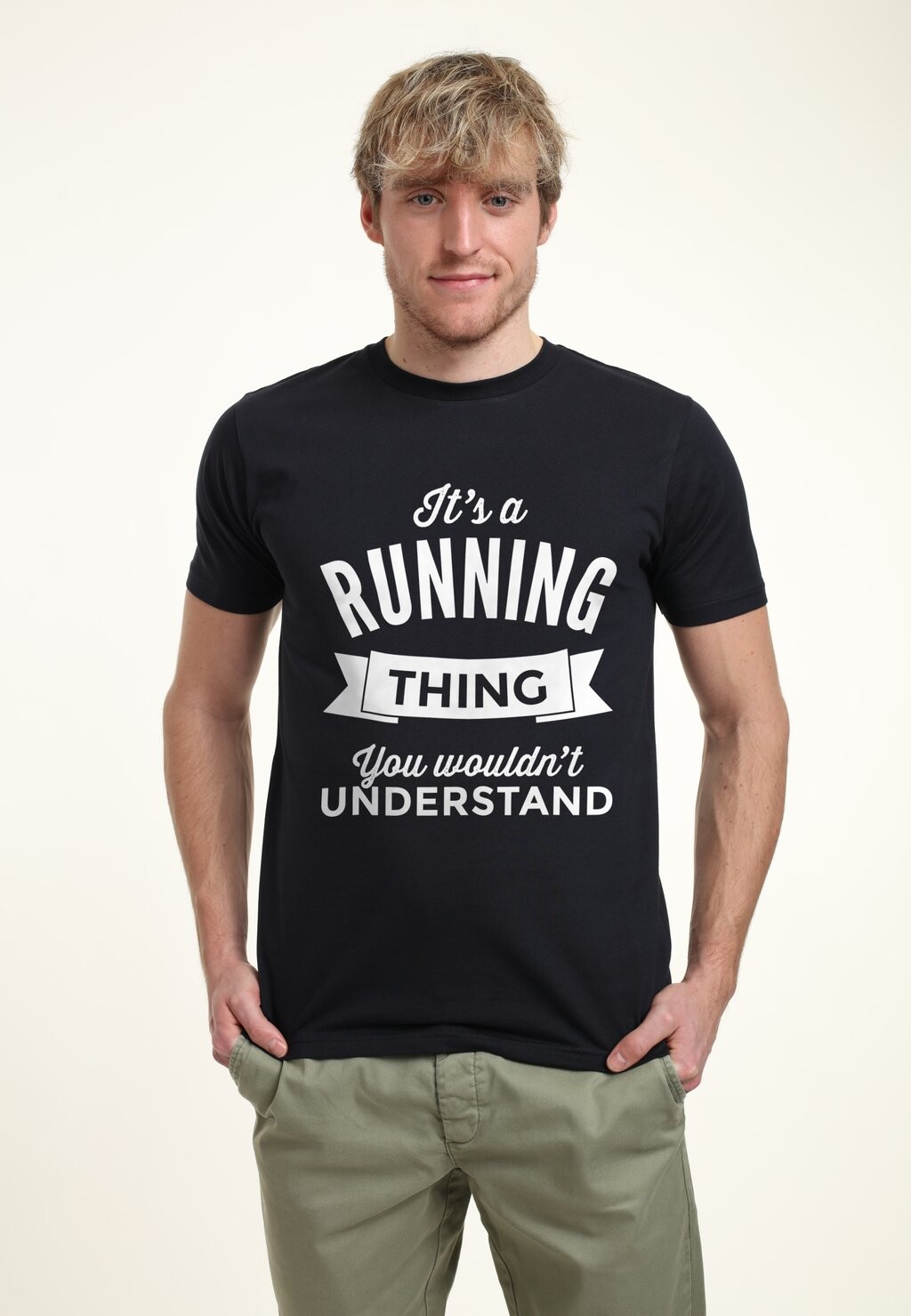 

Футболка с принтом DUKE SONS RUNNING THING Henry Tiger, темно-синий