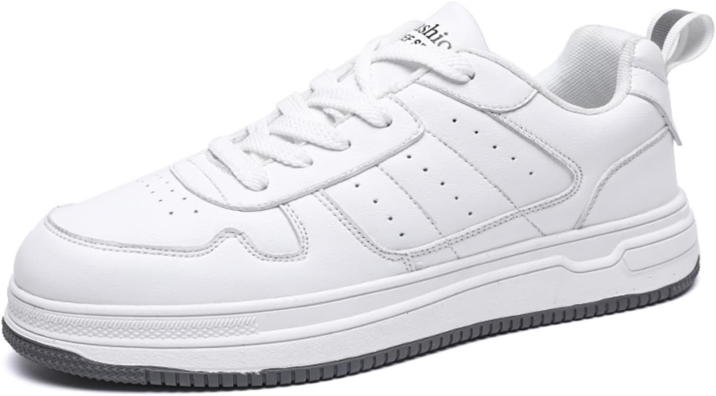 

Мужские кроссовки на шнуровке с платформой: круглый носок, низкий верх, противоскользящие, идеальны для спортзала, спорта и ежедневных прогулок Kpdwfms, белый