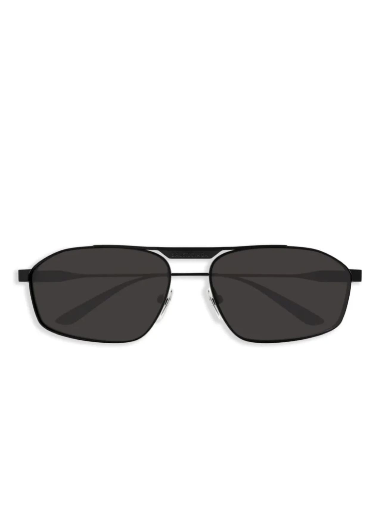 

Солнцезащитные очки в металлической оправе прямоугольной формы Balenciaga Eyewear, черный