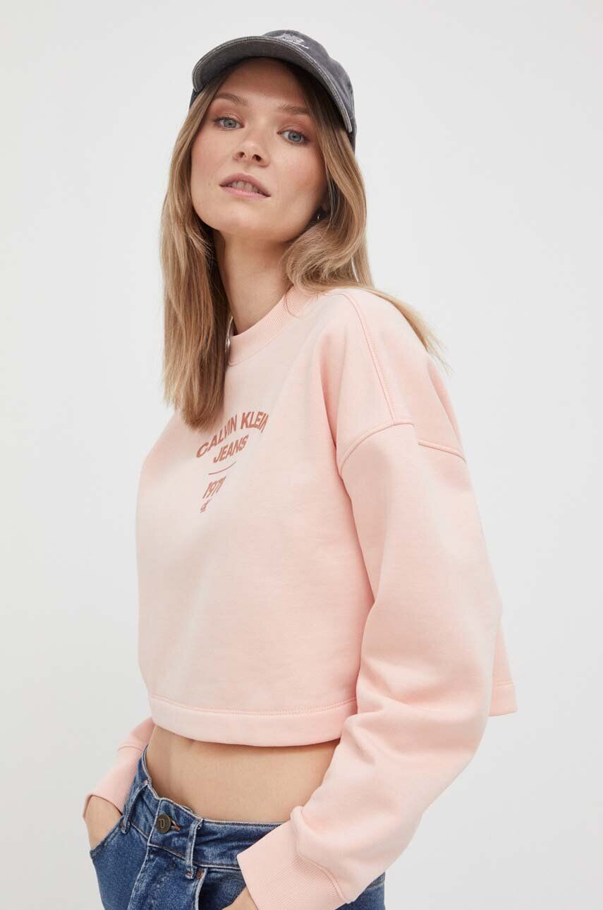 

Толстовка Calvin Klein Jeans, розовый