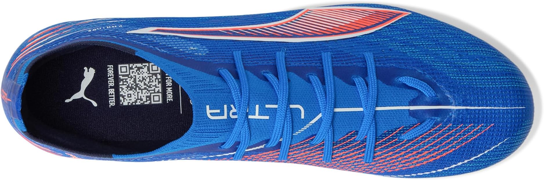 Кроссовки PUMA Men's Ultra 6 Pro Firm, Artificial Ground Soccer Cleats, Ultra Blue/White/Glowing Red — фото 2