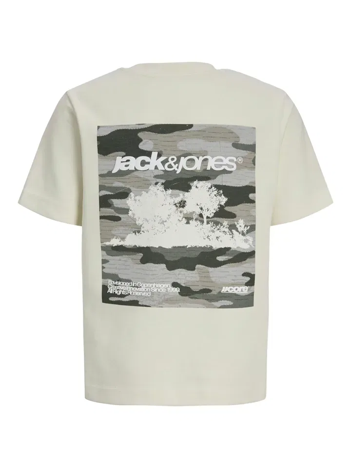 Футболка с принтом, JACK & JONES Junior, кремовый — фото 3