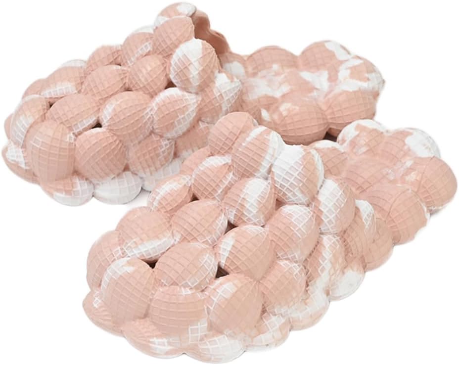 

Домашние тапочки Rojeam для женщин и мужчин, шлепанцы для душа EVA с массажными пузырьками, ванной, белый